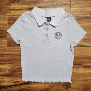 NWOT Wild Fable Dusty Blue Tennis Polo Shirt Size Small